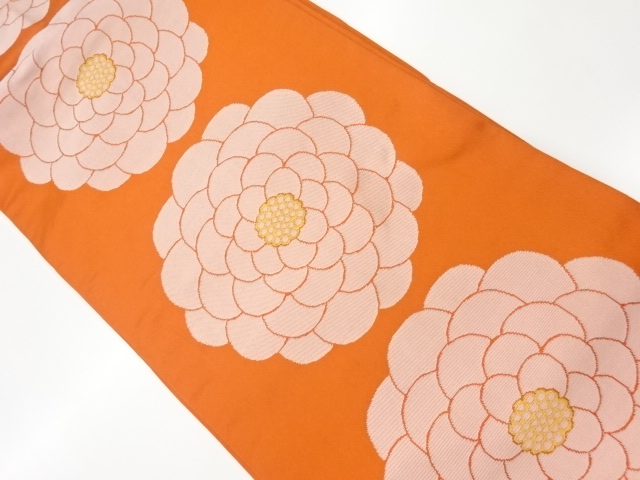 リサイクル　菊模様織出し名古屋帯